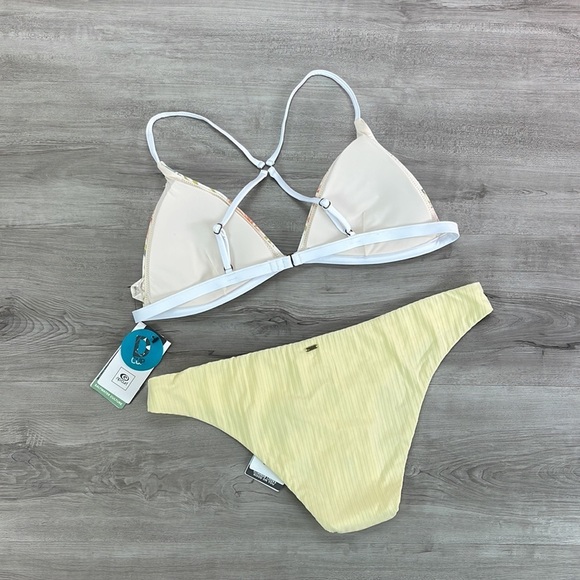 ☀️RIP CURL☀️ SOL SEEKER CROSS BACK TRI PREMIUM SURF CHEEKY PANT BIKINI SET - Picture 13 of 16